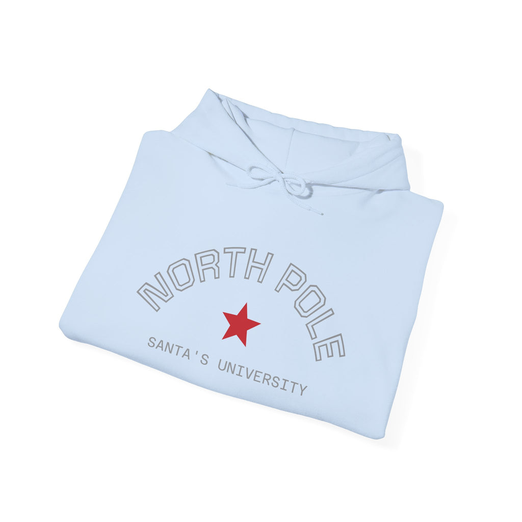 North Pole Santa's University Hoodie - Unisex Heavy Blend Sweatshirt for Holiday Cheer