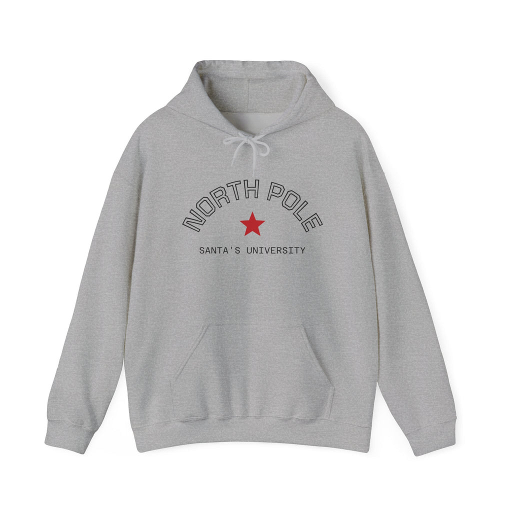 North Pole Santa's University Hoodie - Unisex Heavy Blend Sweatshirt for Holiday Cheer