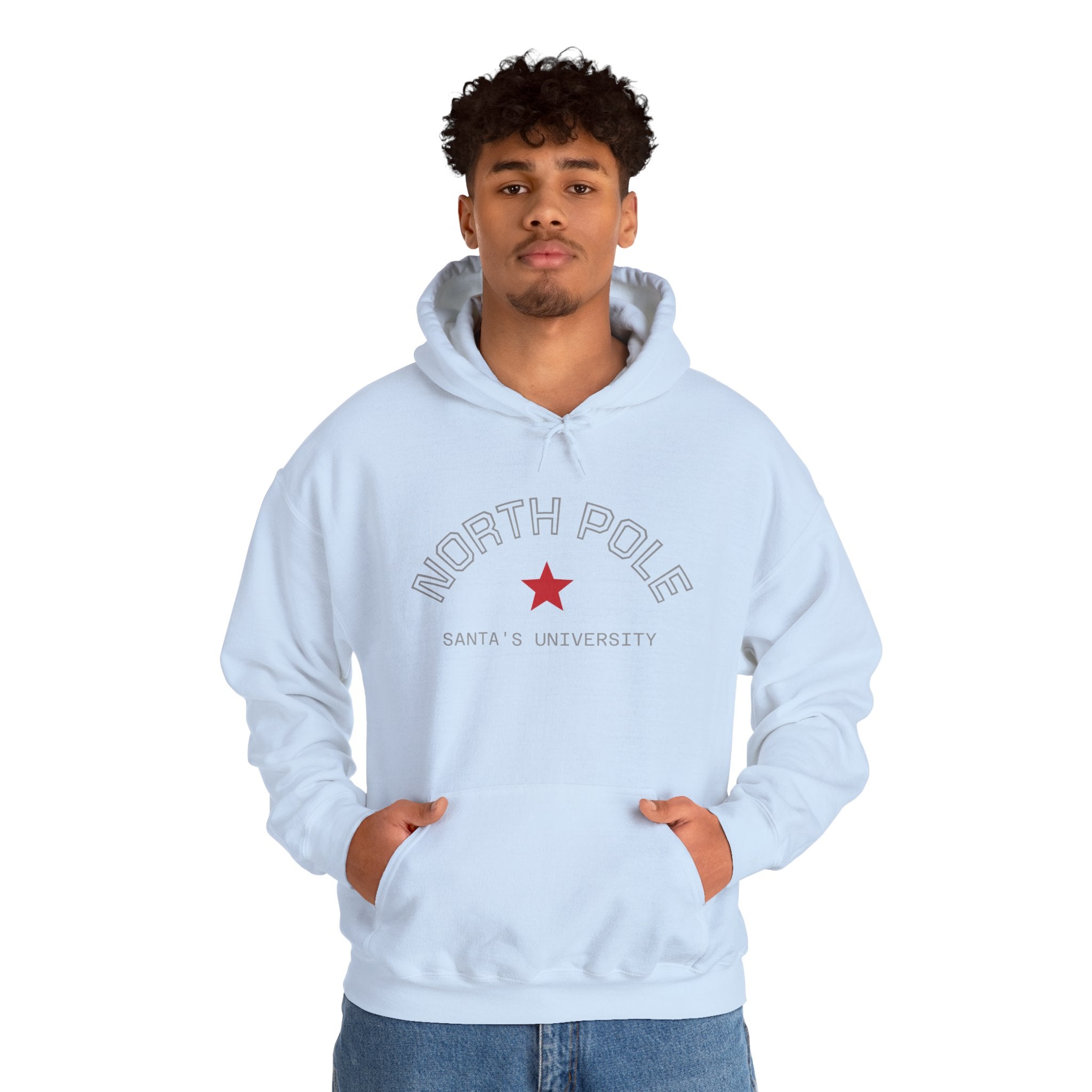 North Pole Santa's University Hoodie - Unisex Heavy Blend Sweatshirt for Holiday Cheer