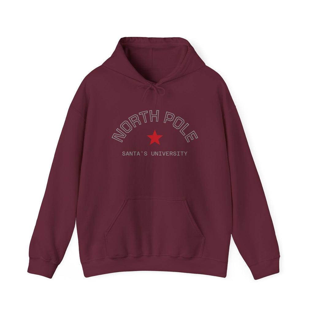 North Pole Santa's University Hoodie - Unisex Heavy Blend Sweatshirt for Holiday Cheer