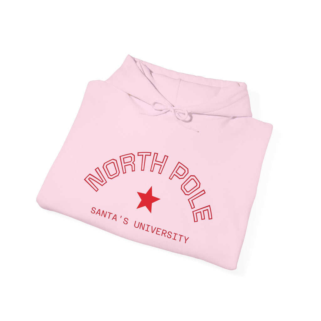 North Pole Santa's University Hoodie - Unisex Heavy Blend Sweatshirt for Holiday Cheer