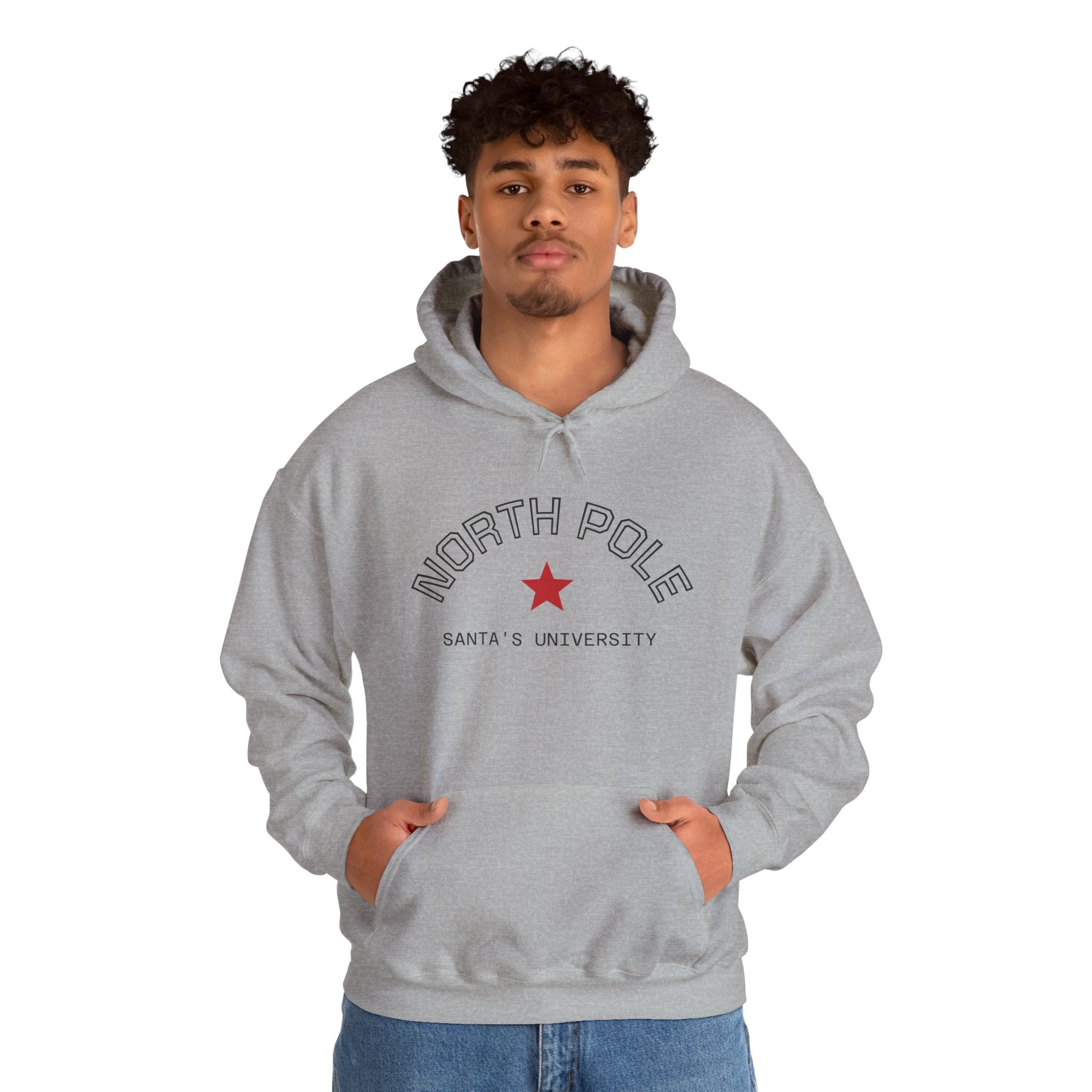 North Pole Santa's University Hoodie - Unisex Heavy Blend Sweatshirt for Holiday Cheer