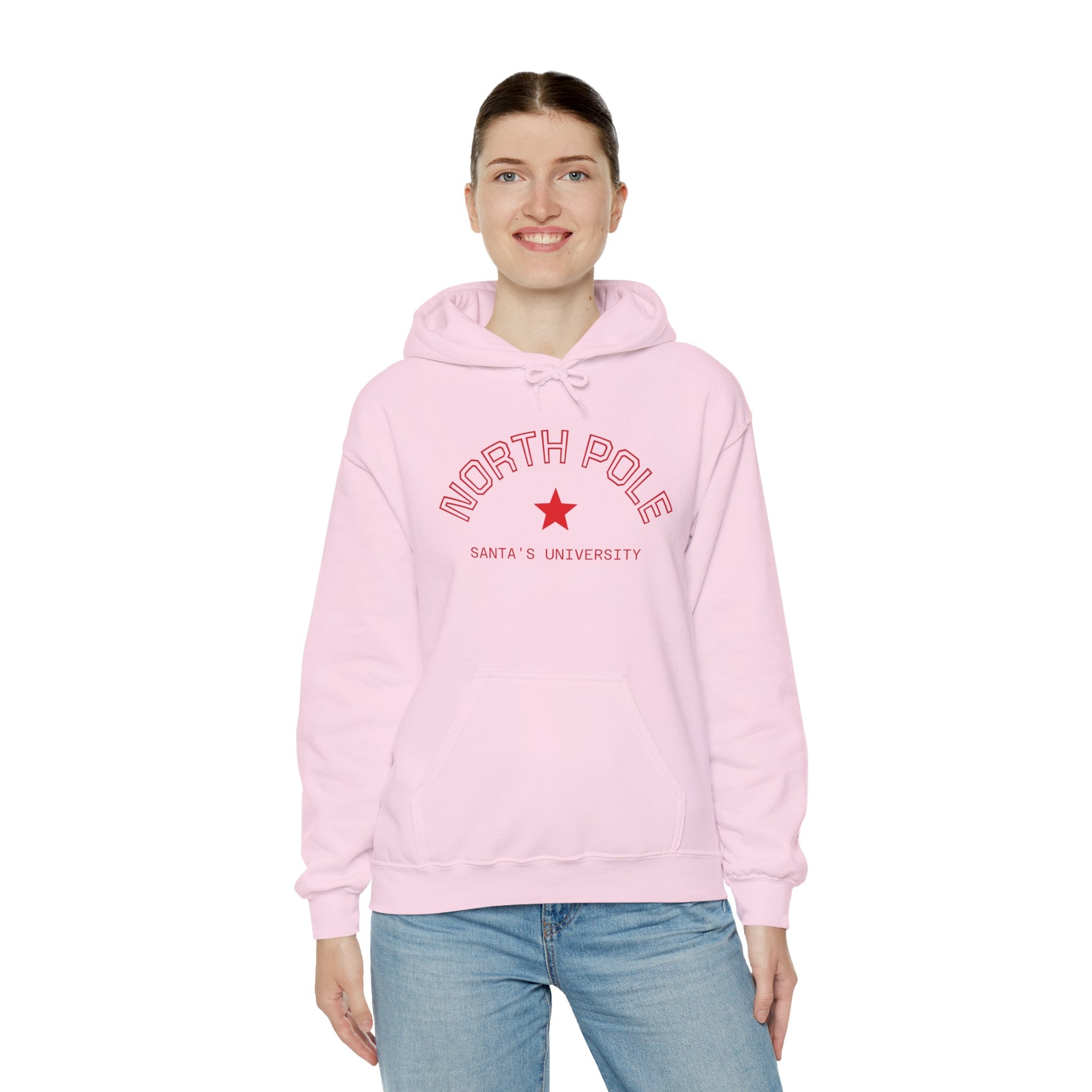 North Pole Santa's University Hoodie - Unisex Heavy Blend Sweatshirt for Holiday Cheer